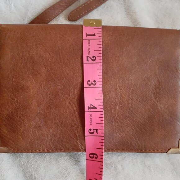 Urban Expressions Brown Vegan Leather Crossbody Wallet Bag - Picture 15 of 15